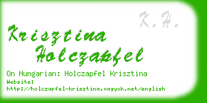 krisztina holczapfel business card